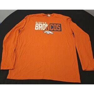 NFL Denver Broncos Orange Long Sleeve Shirt Mens Large Team. NWOT